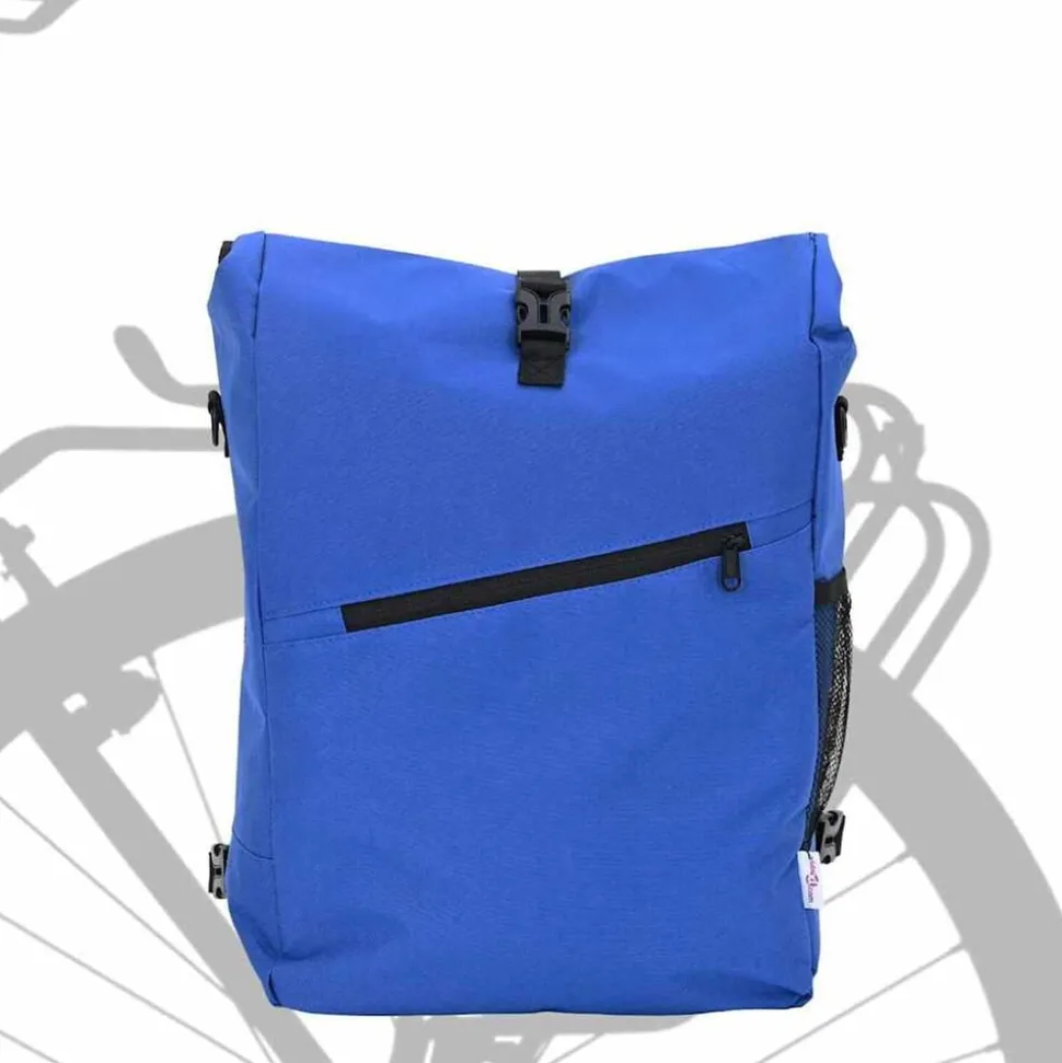 vidaXL Fietstas Blauw 33 x 16 x 60 cm Polyester