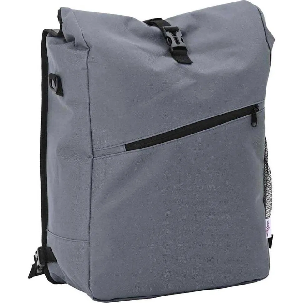 vidaXL Fietstas Grijs 33 x 16 x 60 cm Polyester