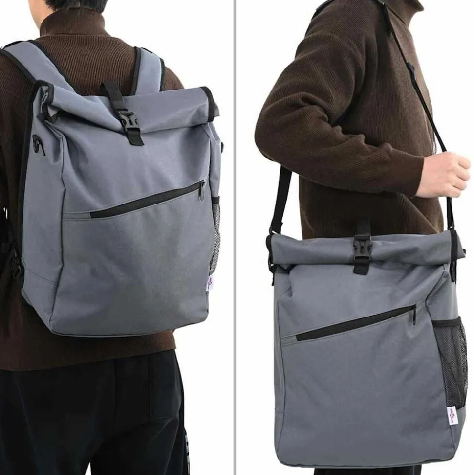 vidaXL Fietstas Grijs 33 x 16 x 60 cm Polyester