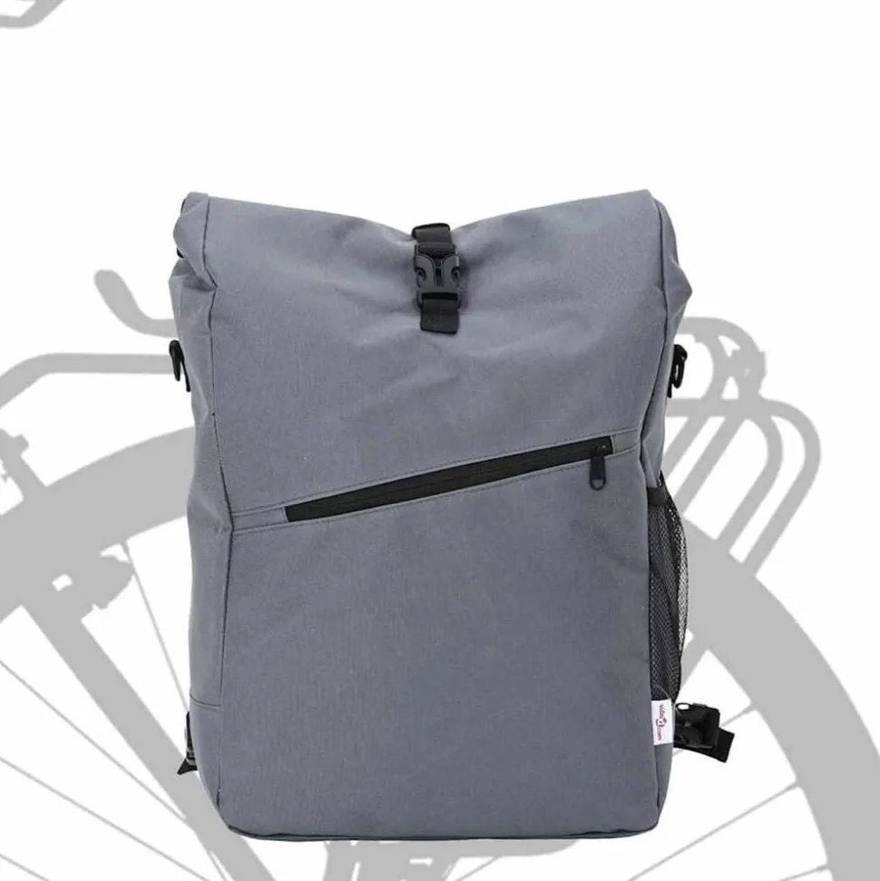 vidaXL Fietstas Grijs 33 x 16 x 60 cm Polyester