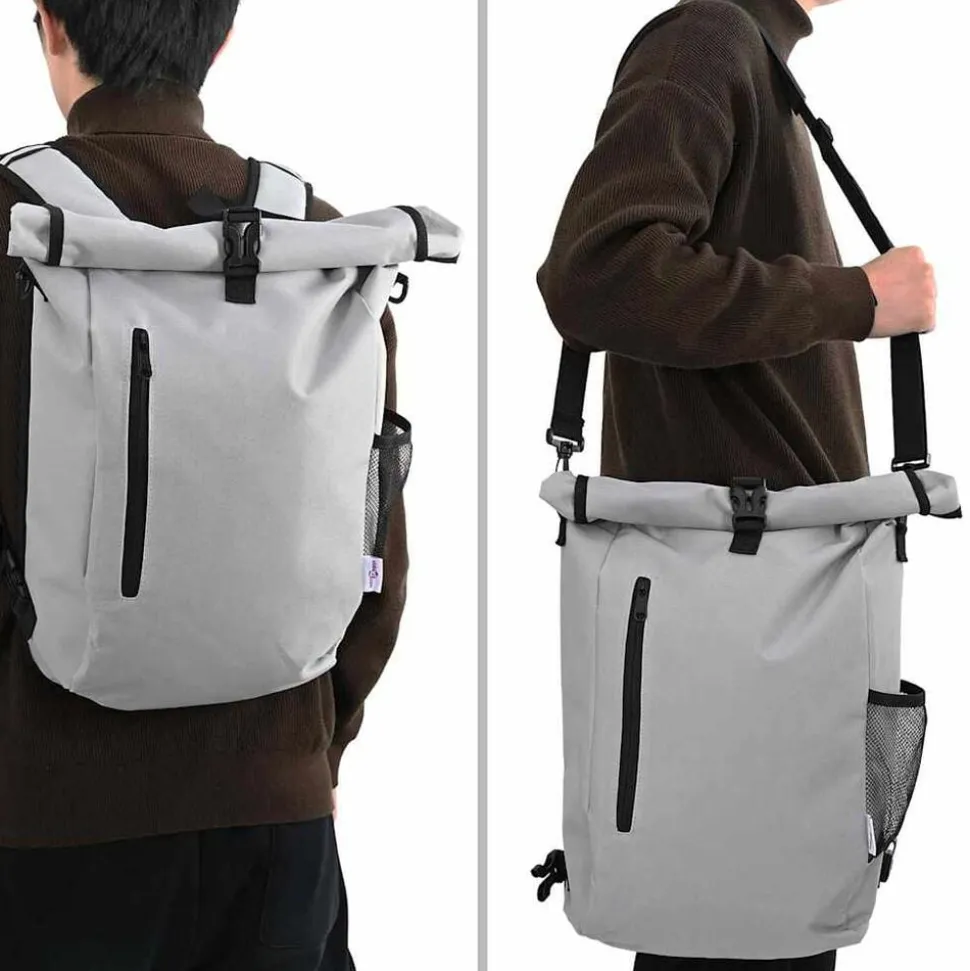 vidaXL Fietstas Grijs 31 x 13 x 58 cm Polyester