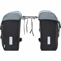 vidaXL Fietstas Grijs en zwart 31.5 x 15.5 x 40 cm Polyester