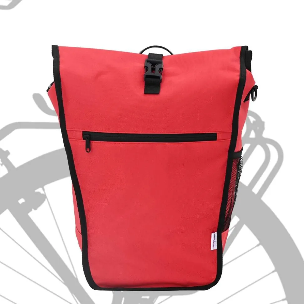 vidaXL Fietstas Rood 34 x 16 x 59 cm Polyester