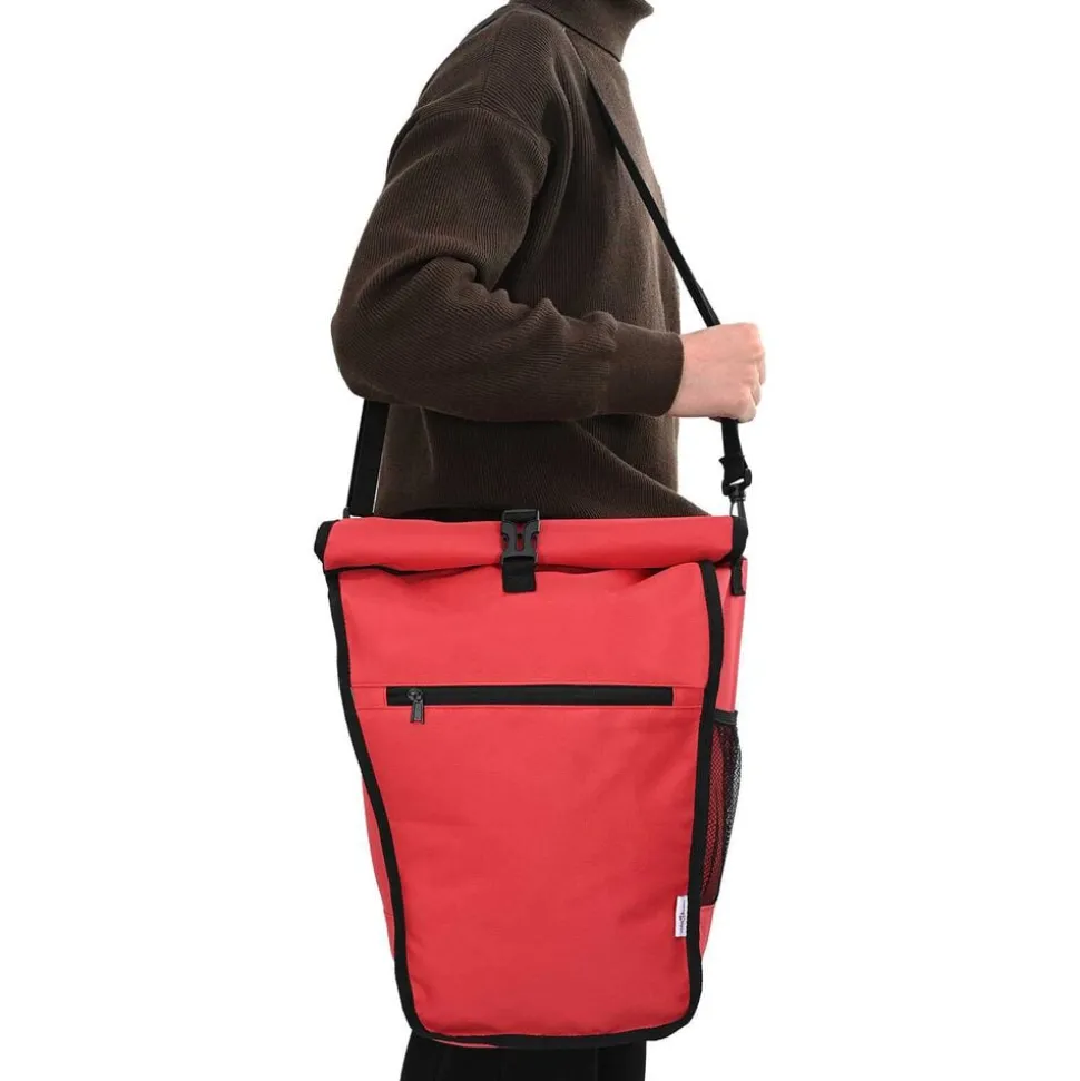 vidaXL Fietstas Rood 34 x 16 x 59 cm Polyester