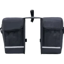 vidaXL Fietstas voor bagagedrager dubbel waterdicht 35 L zwart