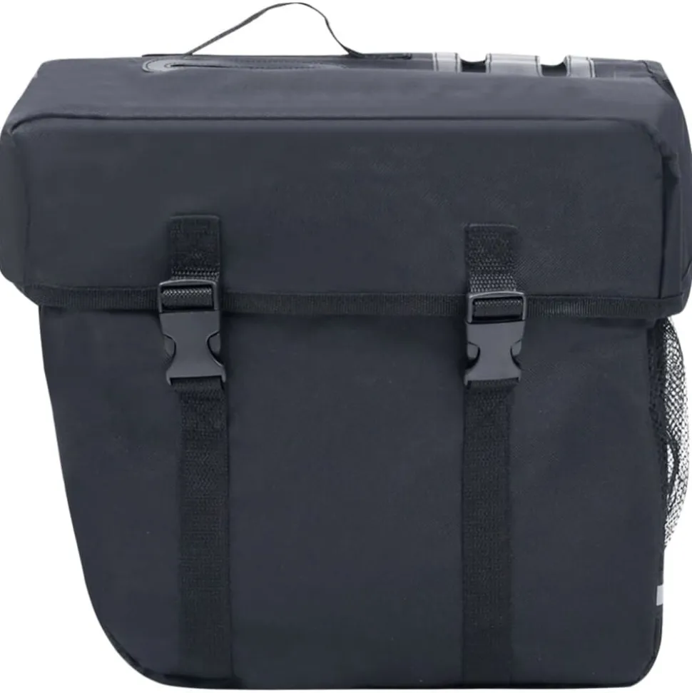 vidaXL Fietstas voor bagagedrager dubbel waterdicht 35 L zwart