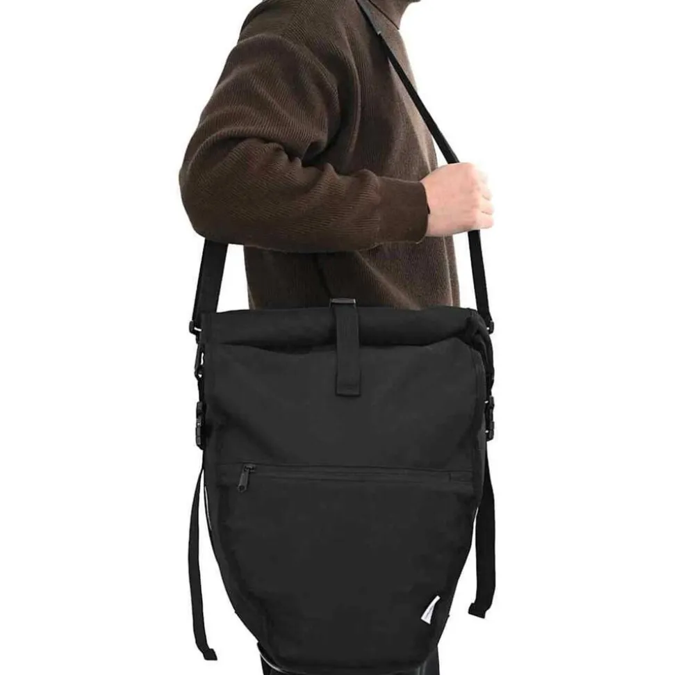 vidaXL Fietstas Zwart 32,5 x 17 x 57 cm Polyester