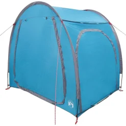 vidaXL Fietstent met dak met opslag Blauw 218 x 156 x 180 cm