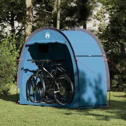 vidaXL Fietstent met dak met opslag Blauw 210 x 90 x 174 cm