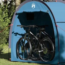 vidaXL Fietstent met dak met opslag Blauw 210 x 90 x 174 cm