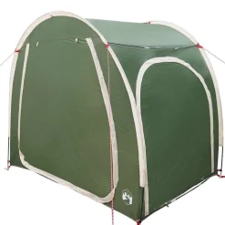 vidaXL Fietstent met dak met opslag Groen 218 x 156 x 180 cm