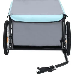 vidaXL Fietstrailer 65 kg zwart en blauw