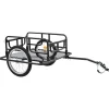 vidaXL Fietstrailer 130x73x48,5 cm staal zwart