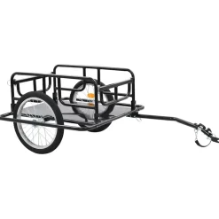 vidaXL Fietstrailer 130x73x48,5 cm staal zwart