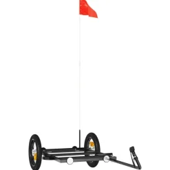 vidaXL Fietstrailer 122x53x28 cm ijzer zwart