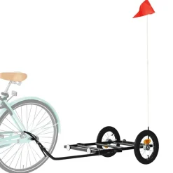vidaXL Fietstrailer 122x53x28 cm ijzer zwart