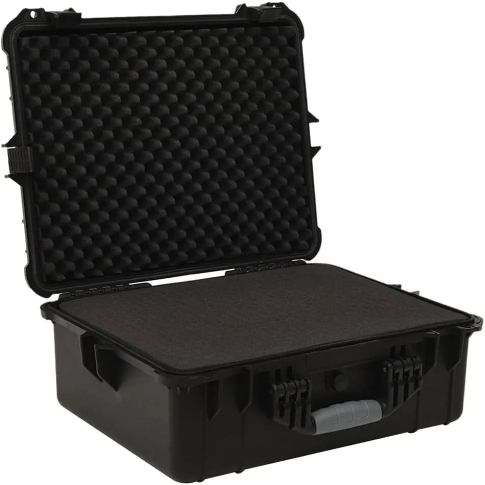 vidaXL Flightcase draagbaar 55x43x21 cm PP zwart