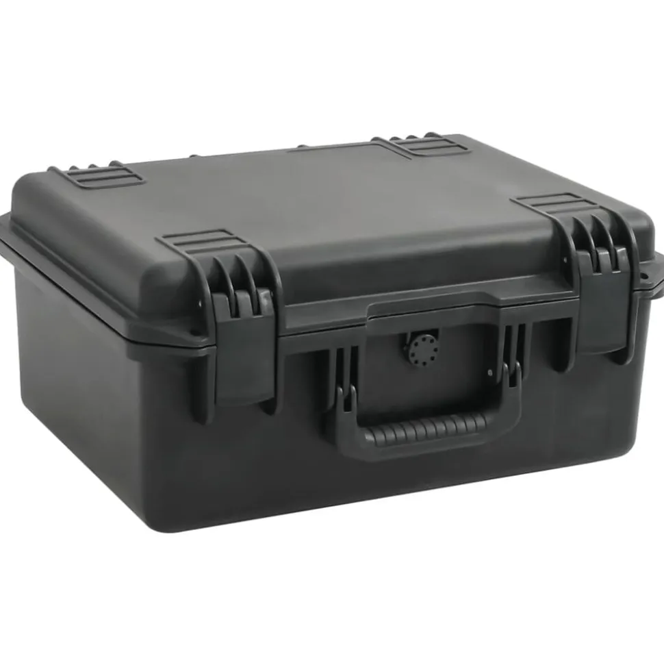 vidaXL Flightcase draagbaar 49x38x23 cm PP zwart