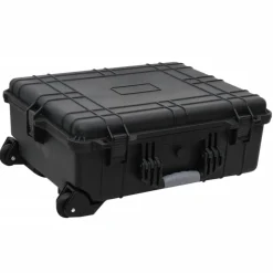 vidaXL Flightcase op wieltjes 63x50x23 cm PP zwart