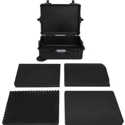 vidaXL Flightcase op wieltjes 63x50x23 cm PP zwart