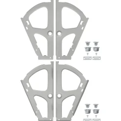 vidaXL Flip lade scharnier 2 pcs Zilver 235 x 155 x 30 mm IJzer