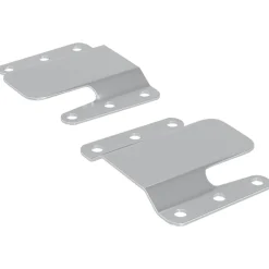 vidaXL Flush Mount Beugel 2 pcs Zilver 75 x 66 x 1,4 mm Staal