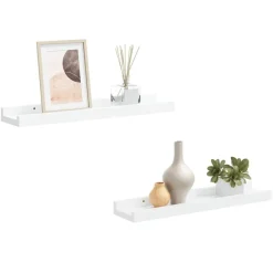 vidaXL Fotoplanken 2 st 40x9x3 cm MDF wit