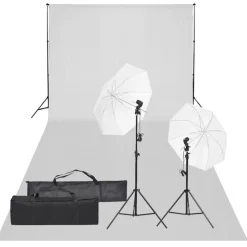 vidaXL Fotostudioset met verlichtingsset en achtergrond