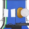 vidaXL Fotostudioset met verlichtingsset, achtergrond en reflector