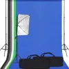 vidaXL Fotostudioset met softboxlamp en achtergrond