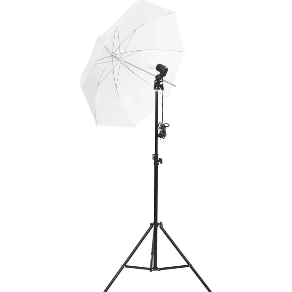vidaXL Fotostudioset met verlichtingsset achtergrond en reflector
