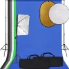 vidaXL Fotostudioset met softboxlamp, achtergrond en reflector