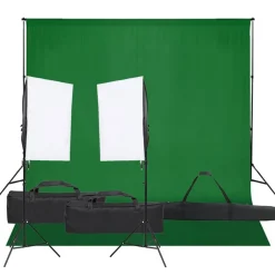 vidaXL Fotostudioset met verlichtingsset en achtergrond