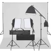 vidaXL Fotostudioset met verlichtingsset en achtergrond