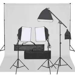 vidaXL Fotostudioset met verlichtingsset en achtergrond