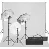 vidaXL Fotostudioset met verlichtingsset en achtergrond