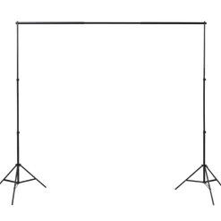 vidaXL Fotostudioset met 3 katoenen achtergronden en frame 3x5 m