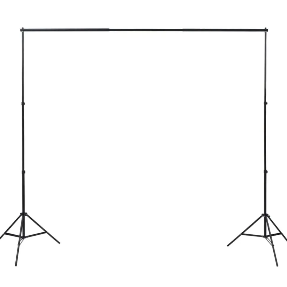 vidaXL Fotostudioset met 3 katoenen achtergronden en frame 3x5 m
