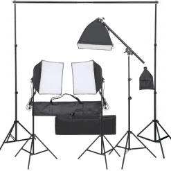 vidaXL Fotostudioset met verlichtingsset