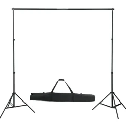 vidaXL Fotostudioset met lampen, paraplu's, achtergrond en reflector