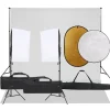 vidaXL Fotostudioset met verlichtingsset, achtergrond en reflector