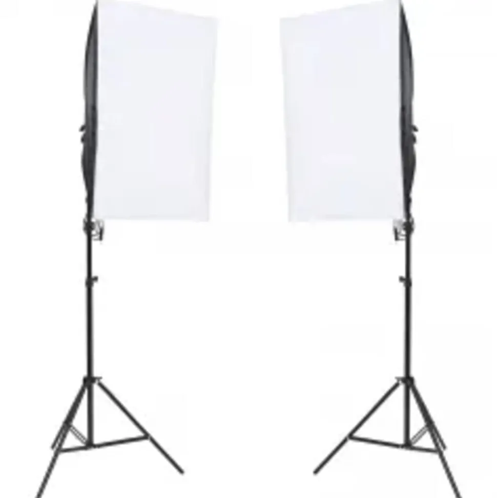 vidaXL Fotostudioset met verlichtingsset, achtergrond en reflector