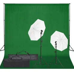 vidaXL Fotostudioset met verlichtingsset en achtergrond