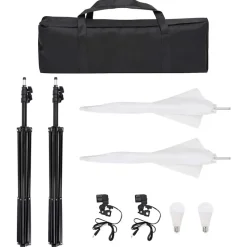 vidaXL Fotostudioset met verlichtingsset en achtergrond