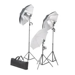 vidaXL Fotostudioset met lampen, paraplu's, achtergrond en reflector