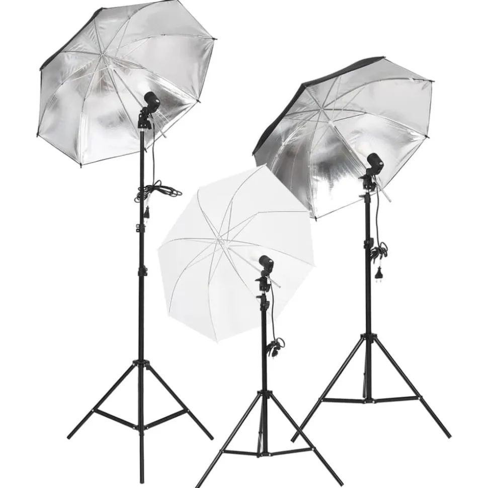 vidaXL Fotostudioset met verlichtingsset, achtergrond en reflector