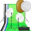 vidaXL Fotostudioset met verlichtingsset, achtergrond en reflector