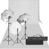 vidaXL Fotostudioset met verlichtingsset en achtergrond