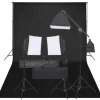 vidaXL Fotostudioset met verlichtingsset en achtergrond