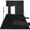 vidaXL Fotostudioset met verlichtingsset en achtergrond